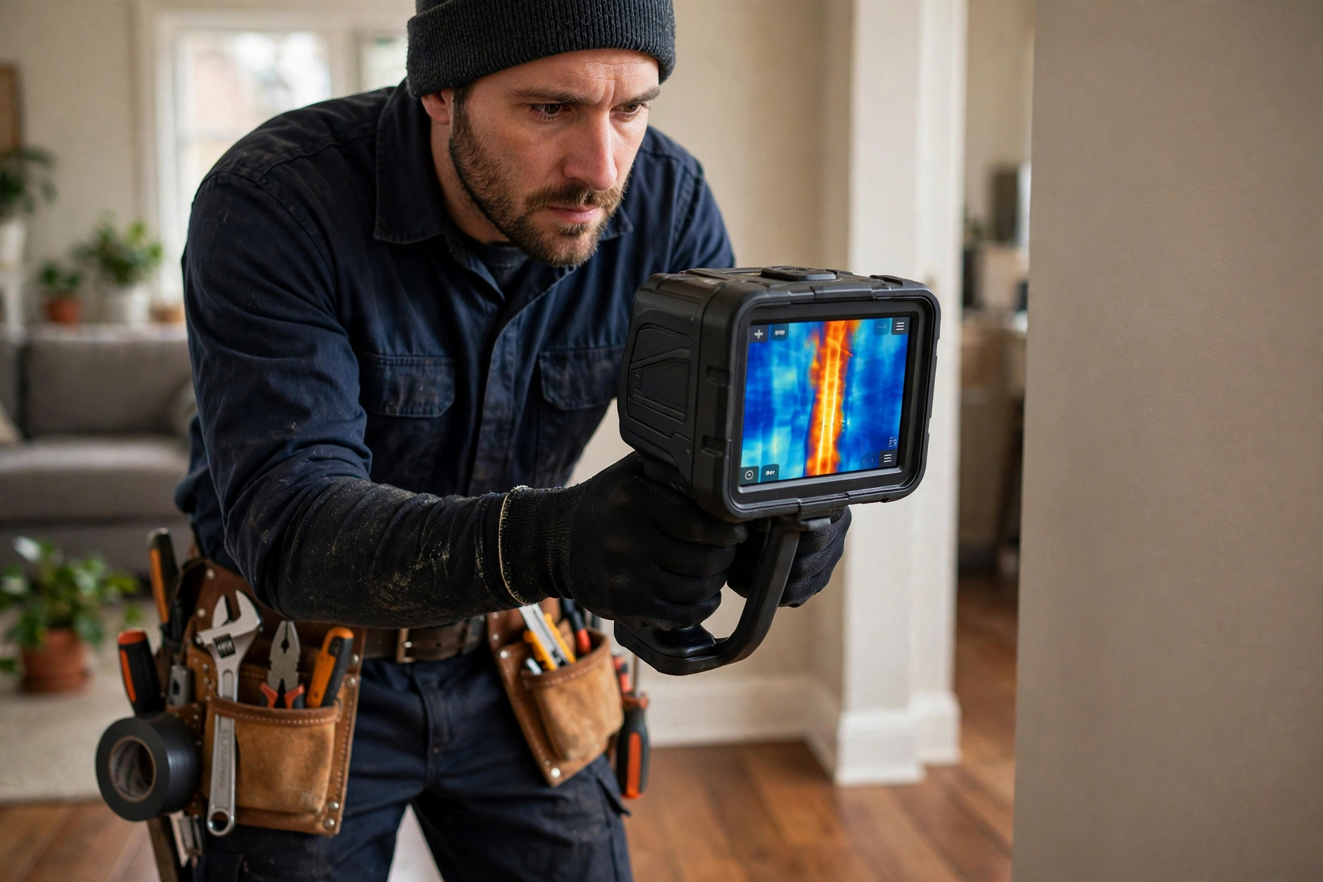 Technician diagnosing a no-heat furnace call in Norristown, PA